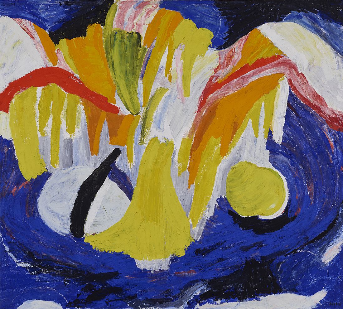 Olivia Holm-Møller, <i>Colour and Rythm</i>, 1950<br>130 x 146 cm. Tempera on canvas. Purchased 1981. Inv. nr. 1981-012. Photo: Ole Mortensen