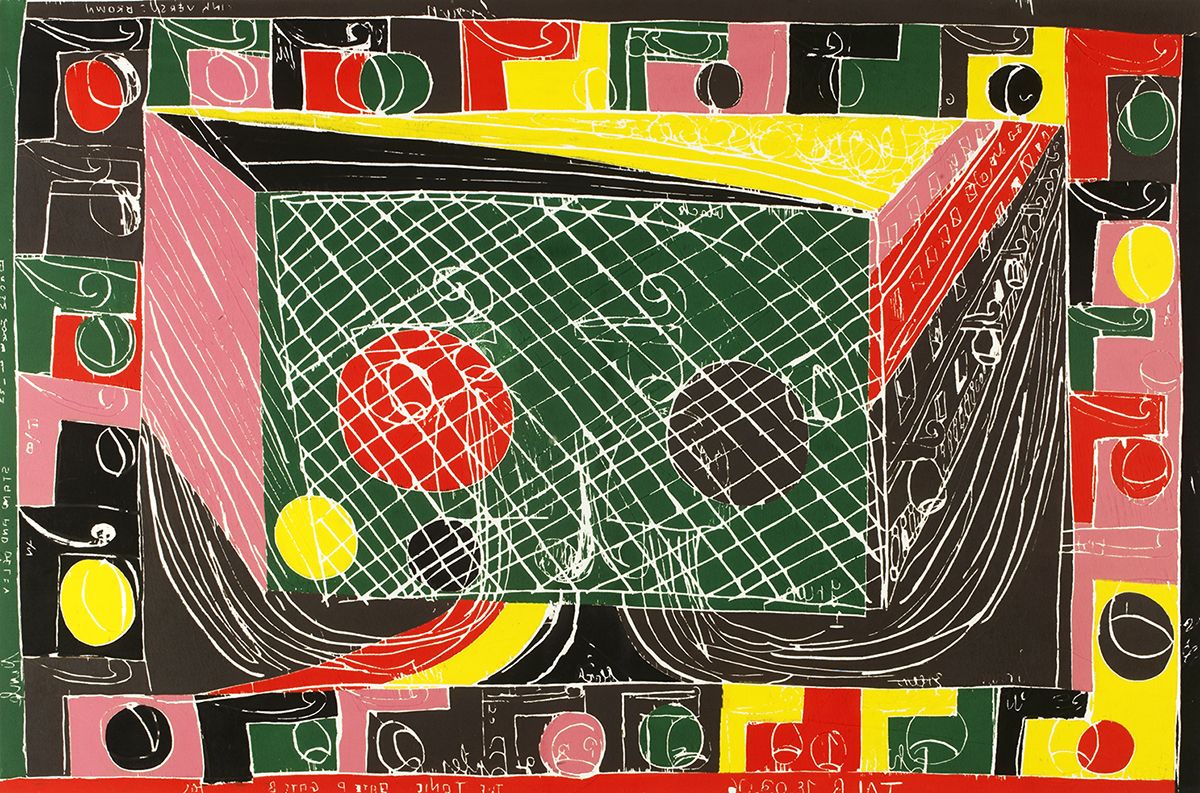 Tal R, <i>I am Young I am Old</i>, 2007<br>Untitled woodcut from the portfolio <i>Lord Madras</i>, published 2007 by Niels Borch Jensen, Galerie und verlag Gmbh, Berlin. 93 x 133 cm<br>Purchased 2007. Inv.nr. 2007-008f. ©The artist