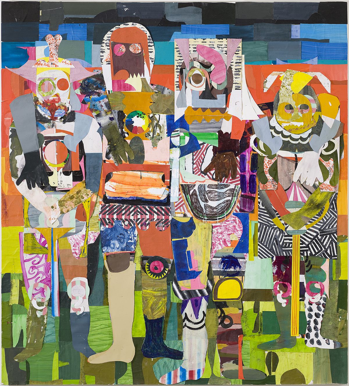 Peter Linde Busk, <i>The Mad Knights</i>, 2006<br>Mixed materials on wood. 240 x 216 cm<br>Donation from the New Carlsberg Foundation 2020. Photo: Anders Sune Berg