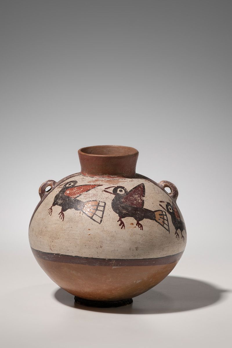 Nazca. 200 BC-600. Vase<br>Ceramics. 17 cm.<br>Donated 1976 by Marie and Ole Hammer. Inv.nr. Peru 1976-039. Photo: Lars Bay